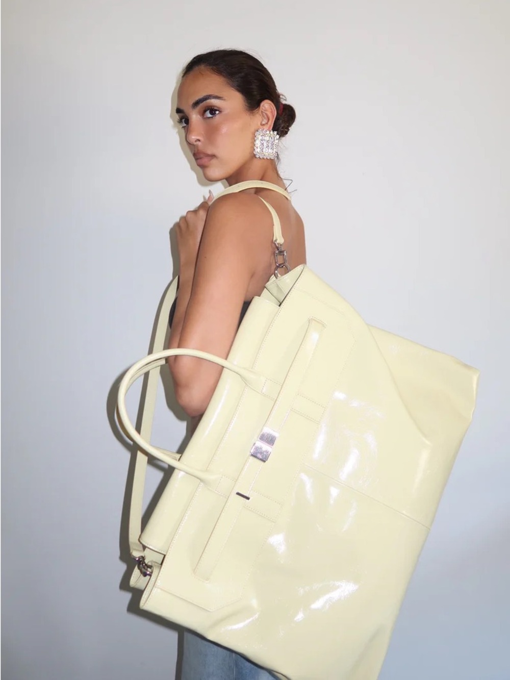 SOLD OUT AMY SHEHAB BUTTER YELLOW OVERSIZED TOTE BRAND NEW